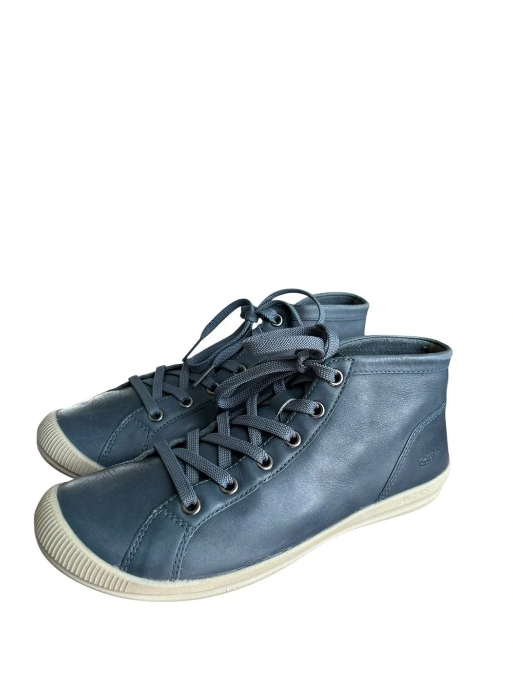 Lorelai Chukka blue leather Boots - Women's size 7.
